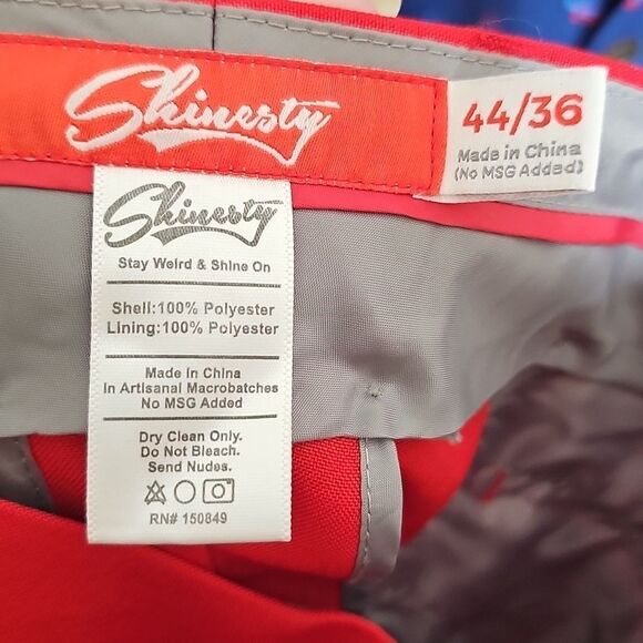 NWT Men's Suit Shinesty Democrat Blue Blazer with Red Pants 52 Jacket, 44 Pant - Picture 10 of 10